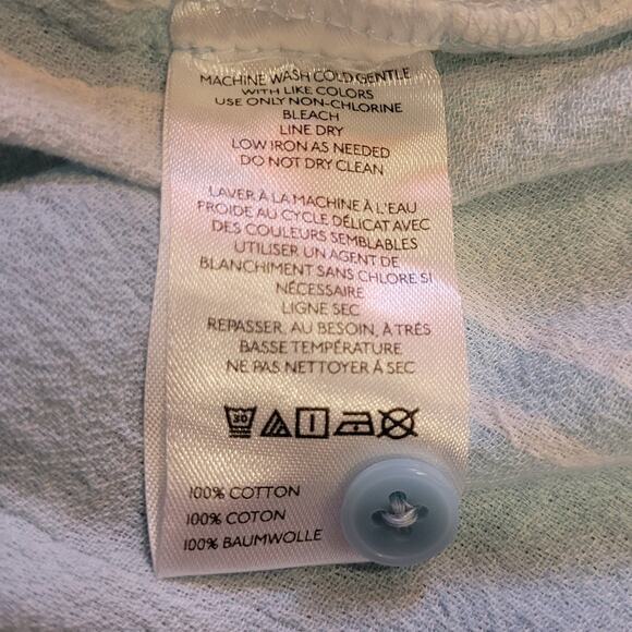 NWT Standard Cloth Men's Button Down Shirt Blue White Striped Short Sleeve Small - Picture 6 of 12